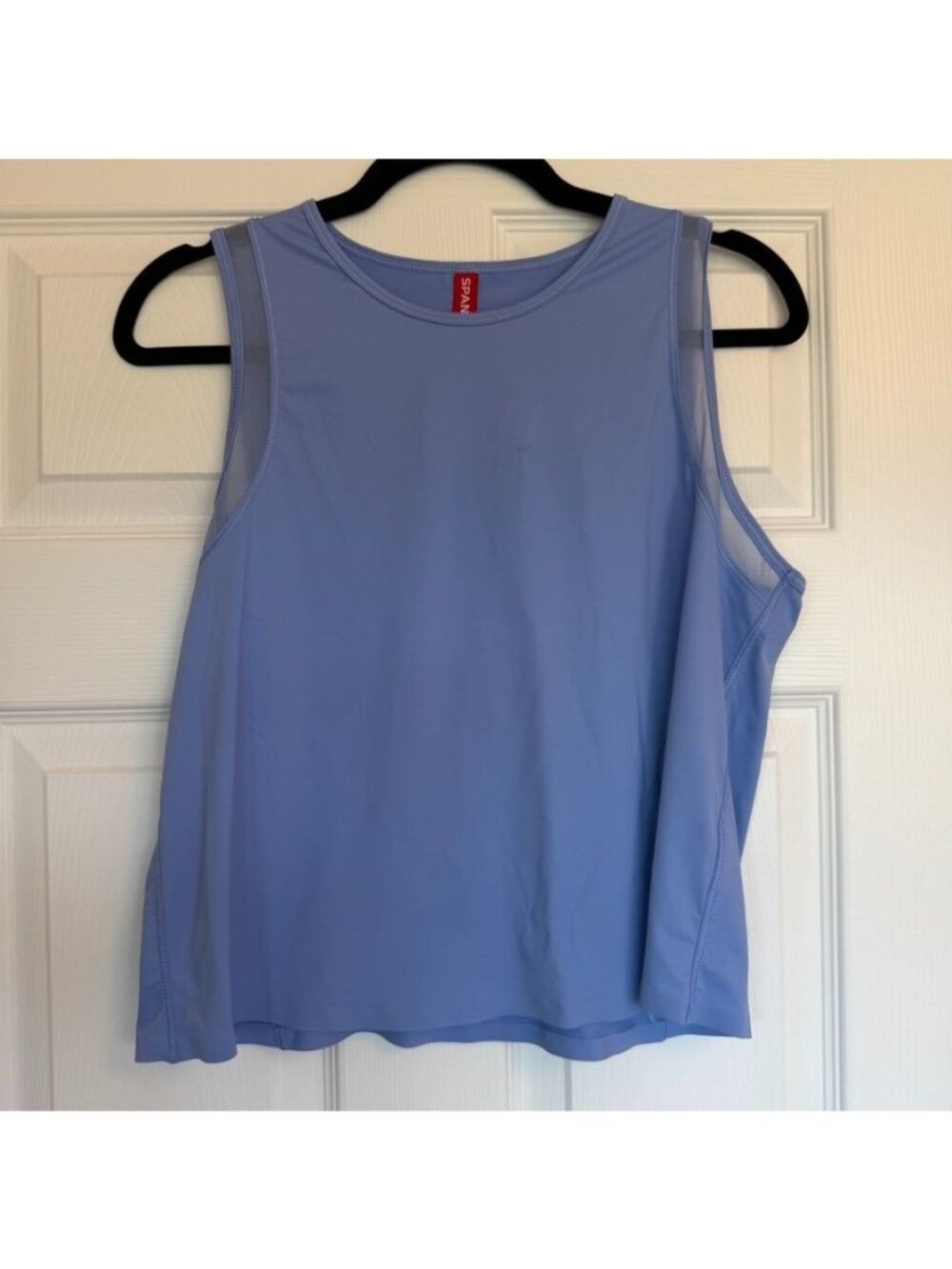 Spanx Mesh Crewneck Workout Tank Top Size Medium